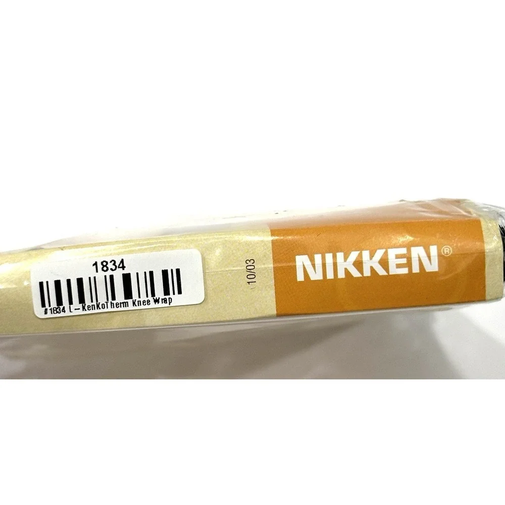 Nikken KenkoTherm Knee Wrap Large Black #1834 Far Infrared Ionic Support